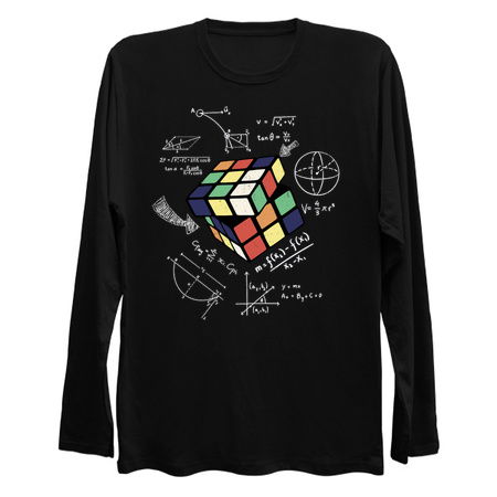 Rubik's Cube Math Equations T-Shirt: Puzzle Solving Design tiny thumbnail