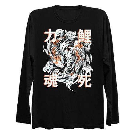 Tranquil Koi Fish T-Shirt: Japanese Aesthetic with Peaceful Koi tiny thumbnail