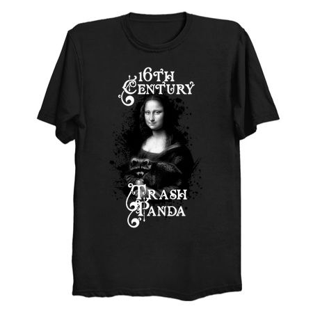 16th Century Trash Panda T-Shirt: Mona Lisa with Raccoon tiny thumbnail