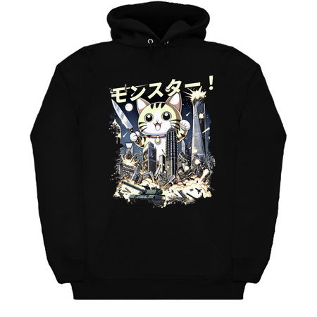 Giant Cat Rampage T-Shirt: Retro Style Monster Cat vs City tiny thumbnail