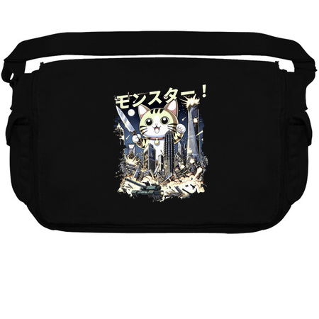 Giant Cat Rampage T-Shirt: Retro Style Monster Cat vs City tiny thumbnail