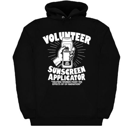 Volunteer Sunscreen Applicator Funny Original Summer Meme For Him Men tiny thumbnail