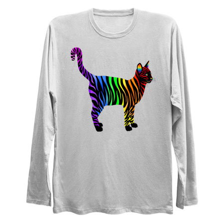 Black and Rainbow Striped Pride Cat tiny thumbnail