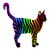 Black and Rainbow Striped Pride Cat tiny thumbnail