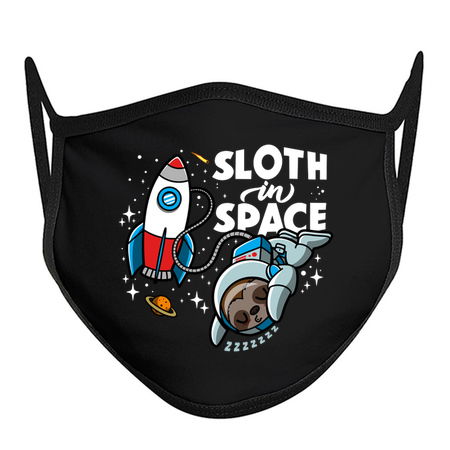 Sloth In Space Funny Cute Astronaut Lazy Sloth Cartoon tiny thumbnail