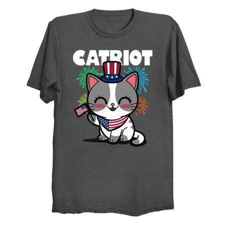 Catriot Cute Patriotic 4th Of July Cat Meme tiny thumbnail
