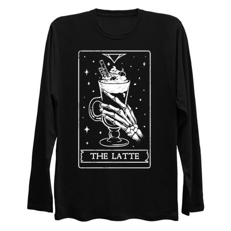 The Latte - Cool Pumpkin Latte Skull Skeleton Dark Tarot Card Gift tiny thumbnail