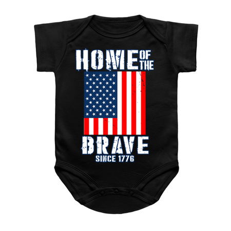 Home Of The Brave Patriotic 4th Of July American Slogan tiny thumbnail