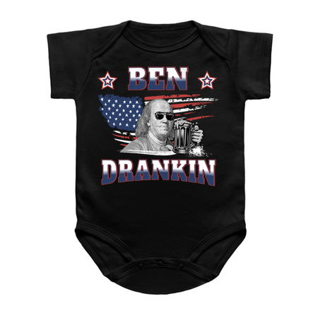 Ben Drankin T-Shirt: Benjamin Franklin with Beer - Patriotic Humor Tee tiny thumbnail