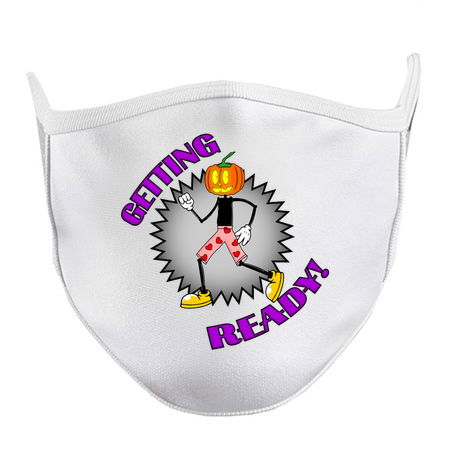 Pumpkin Head Getting Ready For A Spooky Halloween Party tiny thumbnail