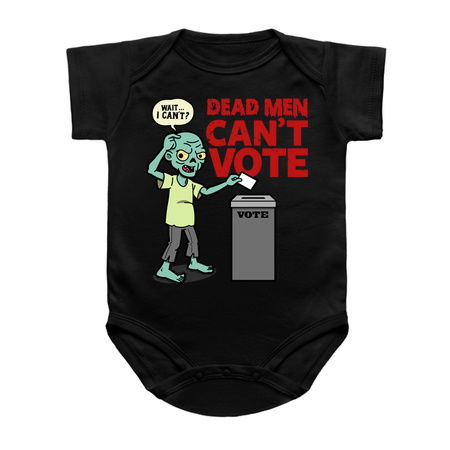 Dead Men Can't Vote Funny 2024 Election Spooky Poster tiny thumbnail