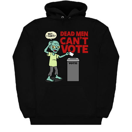 Dead Men Can't Vote Funny 2024 Election Spooky Poster tiny thumbnail