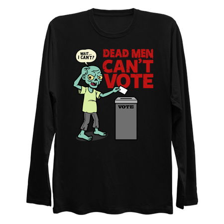 Dead Men Can't Vote Funny 2024 Election Spooky Poster tiny thumbnail