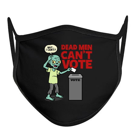 Dead Men Can't Vote Funny 2024 Election Spooky Poster tiny thumbnail