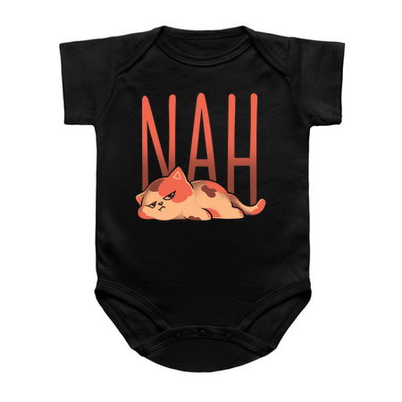 Nah Cat - Sarcasm Funny Cute Nope Tired Cat Gift tiny thumbnail