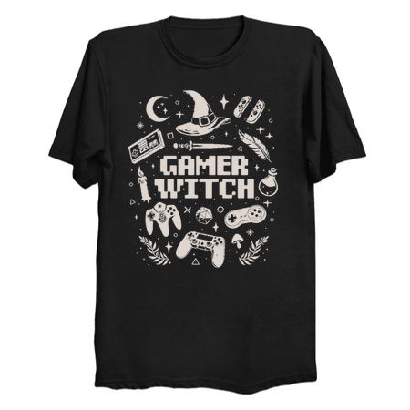 Gamer Witch - Dark Cool Goth Nerd Mystic Gaming Gift tiny thumbnail
