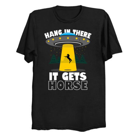 Hang In There It Gets Horse Funny Meme tiny thumbnail