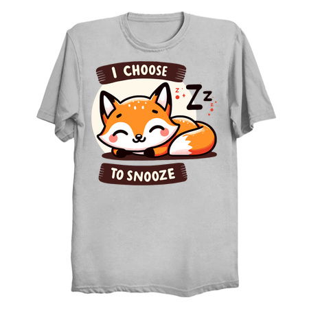 Choose To Snooze Cute Sleeping Fox tiny thumbnail