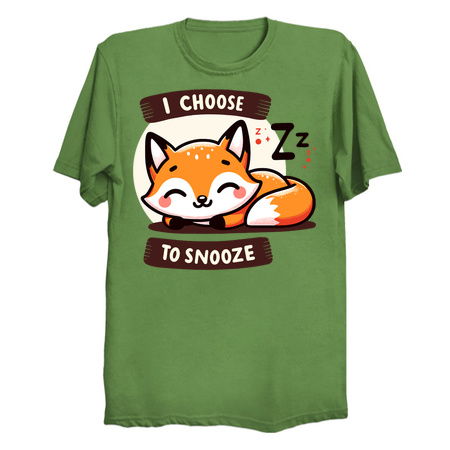 Choose To Snooze Cute Sleeping Fox tiny thumbnail