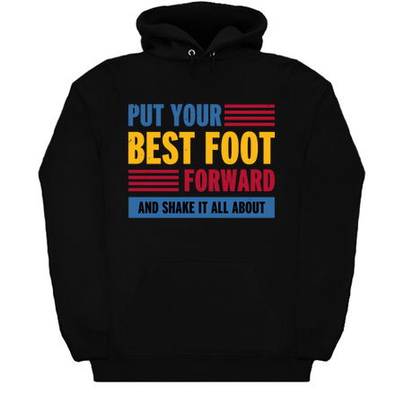 Put your best foot forward funny phrase typography tiny thumbnail