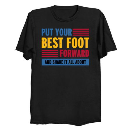 Put your best foot forward funny phrase typography tiny thumbnail