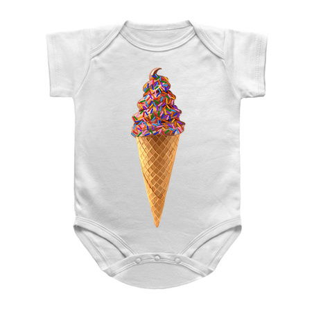 Rainbow Sprinkles Chocolate Ice Cream Cone tiny thumbnail