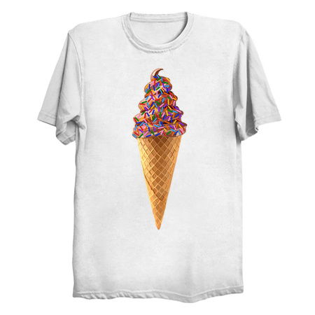 Rainbow Sprinkles Chocolate Ice Cream Cone tiny thumbnail
