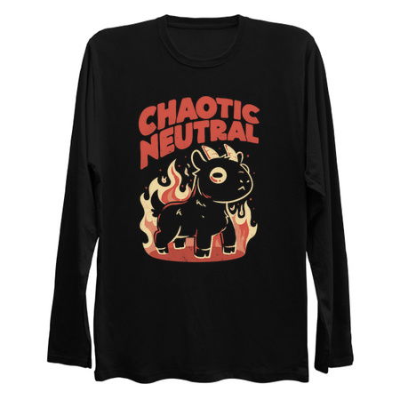 Chaotic Neutral - Dark Evil Cute RPG Geek Goat Sarcasm Gift tiny thumbnail
