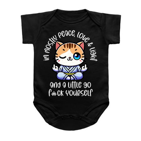 Peace, Love & Light - Kawaii Cat Meditation Tee tiny thumbnail