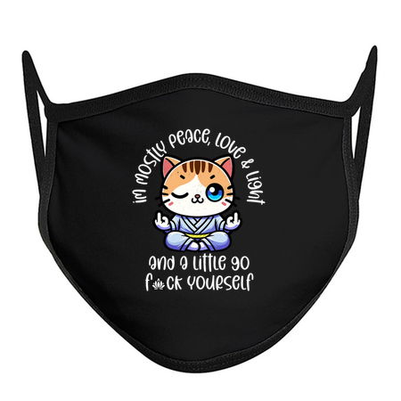 Peace, Love & Light - Kawaii Cat Meditation Tee tiny thumbnail