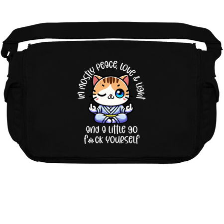 Peace, Love & Light - Kawaii Cat Meditation Tee tiny thumbnail