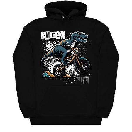 BM-reX T-Shirt: T-Rex Riding BMX - Dinosaur Cyclist Humor Tee tiny thumbnail