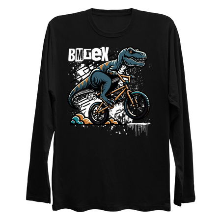 BM-reX T-Shirt: T-Rex Riding BMX - Dinosaur Cyclist Humor Tee tiny thumbnail