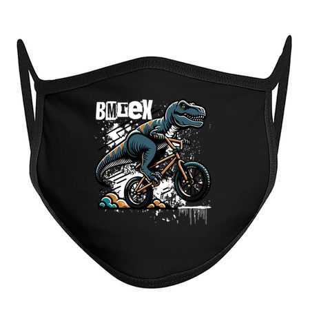 BM-reX T-Shirt: T-Rex Riding BMX - Dinosaur Cyclist Humor Tee tiny thumbnail