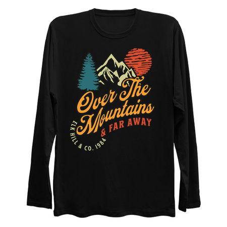 Over the Mountains and Far Away T-Shirt: Classic Camping Design - Nature Lover Tee tiny thumbnail