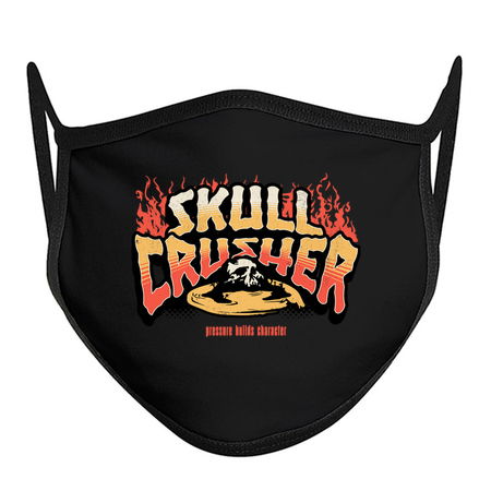 Skull Crusher T-Shirt: Fiery Skull Logo - Pressure Builds Character Tee tiny thumbnail