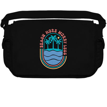 Beach More Worry Less T-Shirt: Boho Palm Tree Design - Relaxation Tee tiny thumbnail