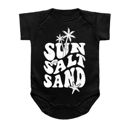 Sun Salt Sand T-Shirt: Typography with Beach Elements - Summer Vibes Tee tiny thumbnail