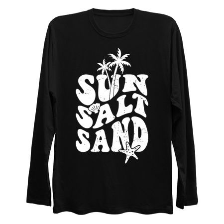 Sun Salt Sand T-Shirt: Typography with Beach Elements - Summer Vibes Tee tiny thumbnail
