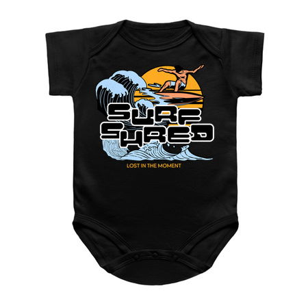 Surf Shred T-Shirt: Surfer with Retro Sunset - Wave Riding Tee tiny thumbnail