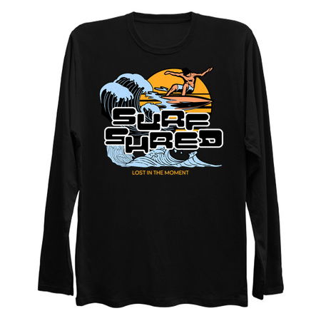Surf Shred T-Shirt: Surfer with Retro Sunset - Wave Riding Tee tiny thumbnail