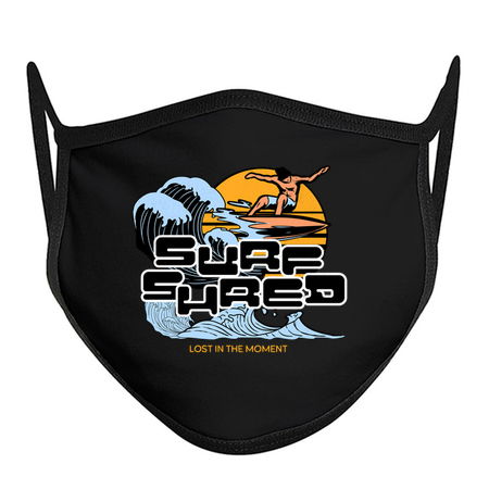 Surf Shred T-Shirt: Surfer with Retro Sunset - Wave Riding Tee tiny thumbnail