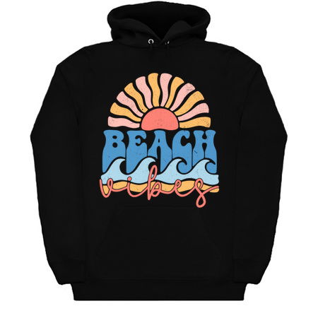 Beach Vibes T-Shirt: Boho Sun and Waves Design - Summer Beach Tee tiny thumbnail