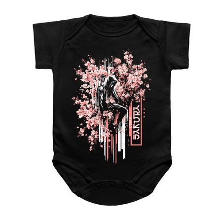 Urban Samurai Among Sakura T-Shirt: Modern Warrior - Cherry Blossom Tee tiny thumbnail