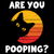 Are You Pooping? T-Shirt: Cat with Retro Sunset - Humorous Cat Tee tiny thumbnail