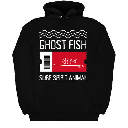 Ghost Fish T-Shirt: Skeleton Surfboard Design - Surf Spirit Animal Tee tiny thumbnail