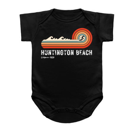 Huntington Beach - California 1959 T-Shirt: Retro Surfer Sunset - Vintage Beach Te tiny thumbnail