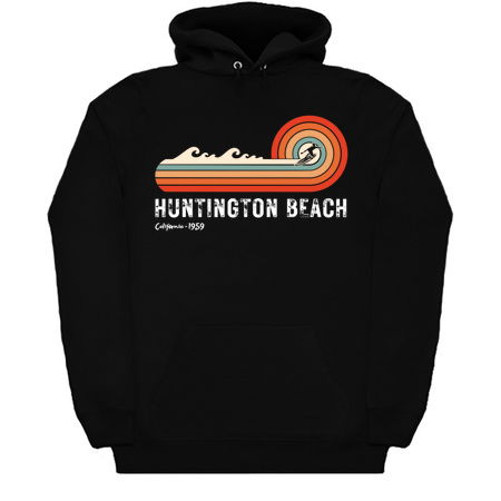 Huntington Beach - California 1959 T-Shirt: Retro Surfer Sunset - Vintage Beach Te tiny thumbnail