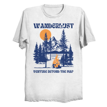 Wanderlust T-Shirt: Venture Beyond the Map - Scenic Camping Tee tiny thumbnail