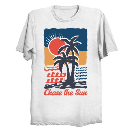 Chasing the Sun T-Shirt: Palm Trees, Sun, and Sea - Summer Paradise Tee tiny thumbnail